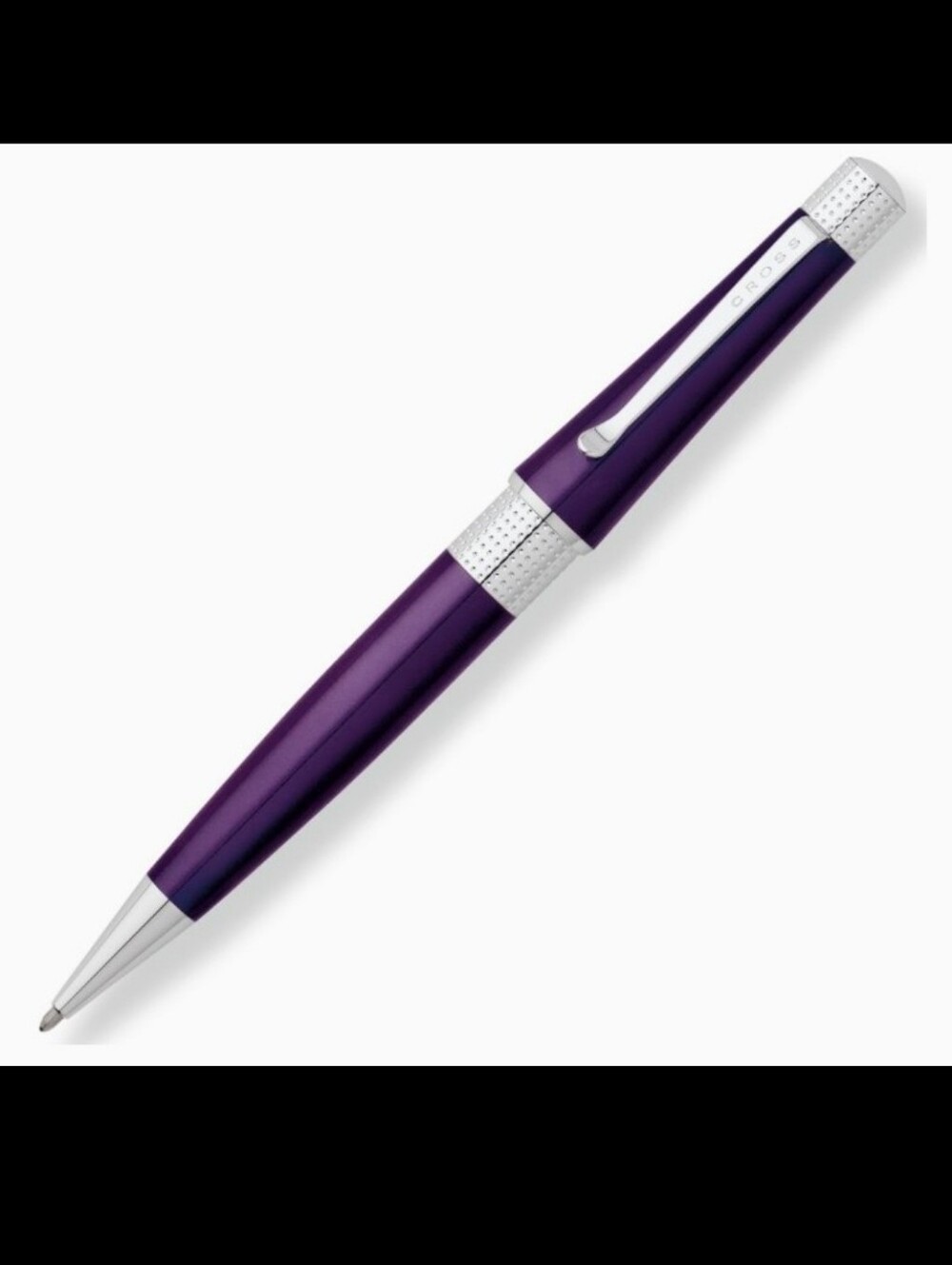 Cross Pen Cross Beverly Pen Deep Purple Lacquer Ballpoint Pen Rare Vintage NEW